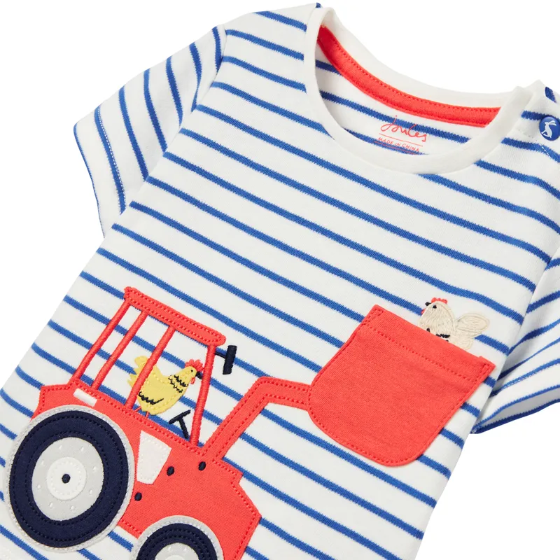 Joules Baby Byron Artwork Set - Blue Tractor-2